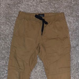 Khaki colored joggers